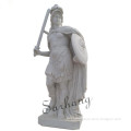 Large Size White Marble Sculpture woman Soldier Statue
